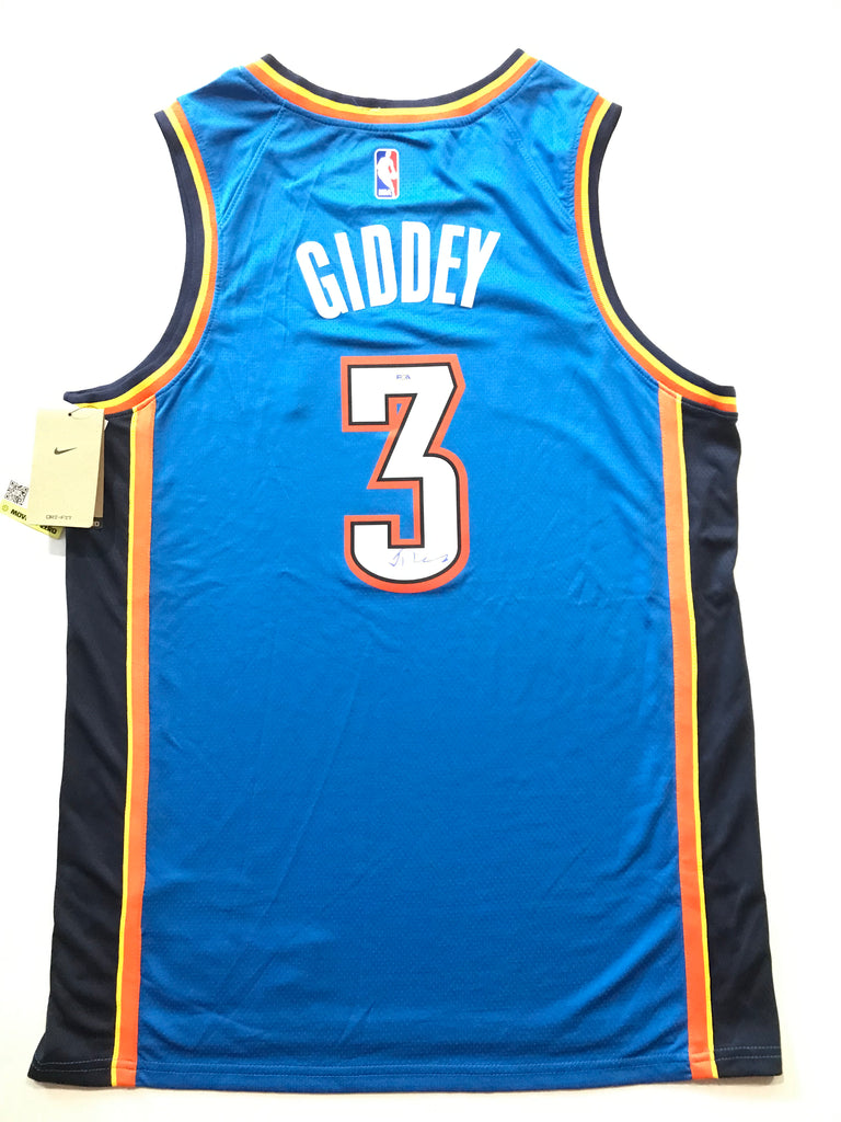 Josh Giddey Oklahoma City Thunder Autographed Blue Custom Jersey –