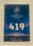 2019 Topps Champions League #419 Stickers- Erling Haaland rookie