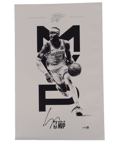 Shai Gilgeous-Alexander Signed Thunder 11x17 Memorabilia