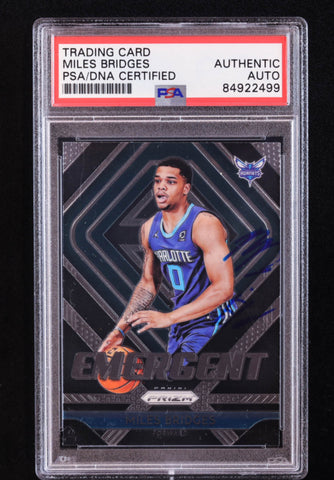 Miles Bridges Signed 2018-19 Panini Prizm Emergent #12