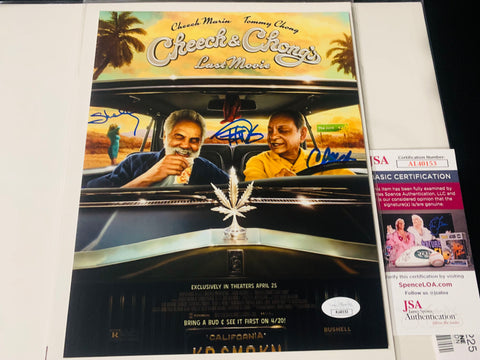 Cheech Marin , Tommy Chong and Shelby Chong Signed Last Movie Premier
