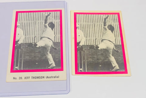 2 X Jeff Thompson  Rookie Cards Lot Of 1974 Sunicrust Cards RC