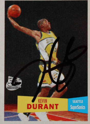 Kevin Durant Topps Rookie Card On Card Auto - JSA Holo COA