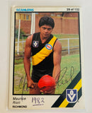 Scanlens Maurice Rioli Signed 1984 VFL RC Auto Rookie