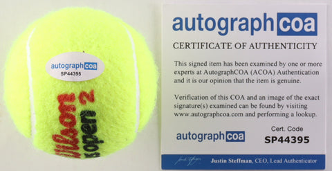 Signed Novak Djokovic Wilson Us Open Tennis Ball - holo plus COA