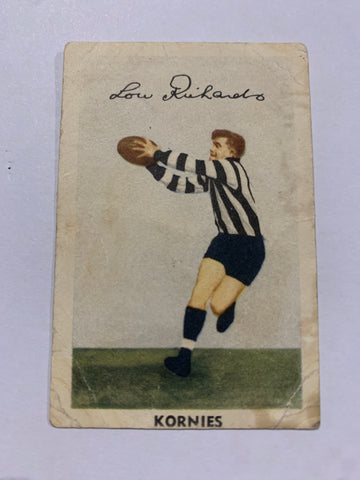 1951 Kornies Footballers in Action Lou Richards #8