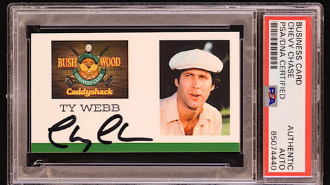 Chevy Chase Signed Caddyshack business card PSA