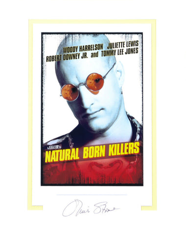 Oliver Stone Signed Natural Born Killers Custom Matted Display