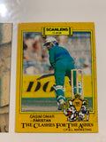 Scanlens Clashes for the Ashes Cards Wasim Akram Qasim Omar Rookie Card RC