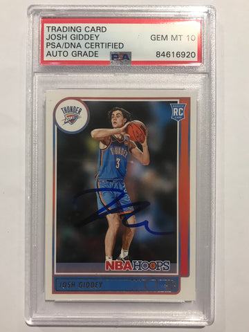 Josh Giddey Signed Hoops RC Signed Auto 10