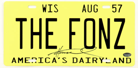 Henry Winkler Signed "Happy Days" License Plate