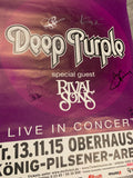 Deep purple full band Signed tour Poster With Beckett Authentication