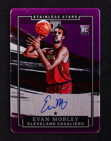 Evan Mobley 2021-22 Panini Impeccable Stainless Stars Autographs Purple /35