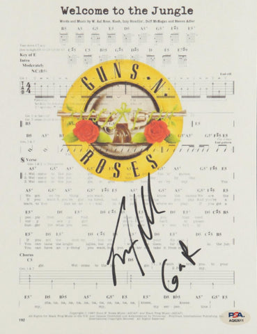 Guns N’ Roses Signed "Welcome to the Jungle" Sheet Music PSA/DNA authentication