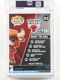 Scottie Pippen Signed Bulls #03 Benny the Bull POP PSA