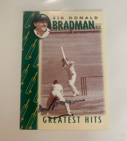 Don Bradman signed Weet-Bix card