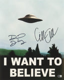 David Duchovny & Gillian Anderson Signed "X-Files" 16x20 inch Photo (Beckett)