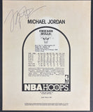 Michael Jordan Signed 1990 Hoops Jumbo Auto