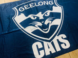 6 Foot Wide Geelong Football Club Flag Signed By Garry Ablett Jr