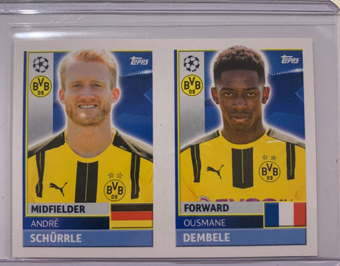 Topps UEFA Champions League 2016/17 Ousmane Dembele rookie sticker