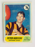1969 Scanlens VFL / AFL Peter Hudson - rookie card rc