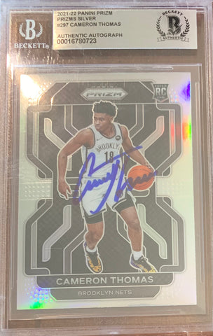 Cam Thomas Signed Rookie Card Auto RC 2021 Prizm #297