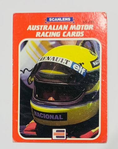 1986 Scanlens F1 Australian Motor Racing - Ayrton Senna RC #65