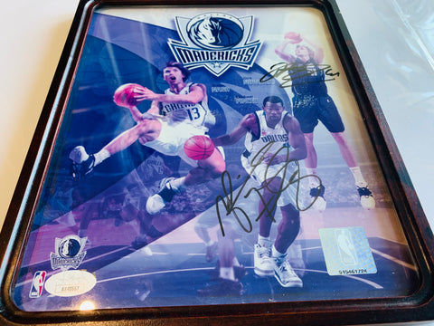 Dirk Nowitzki & Finley Signed Mavs Framed Photo Display