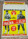Cassius Clay AKA Muhammad Ali vs. Joe Frazier Original Fight Poster