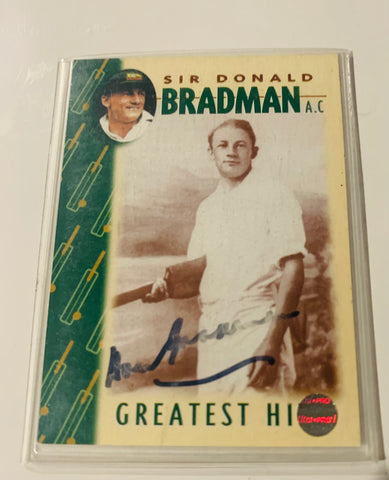 Don Bradman signed Weet-Bix card