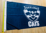 6 Foot Wide Geelong Football Club Flag Signed By Garry Ablett Jr