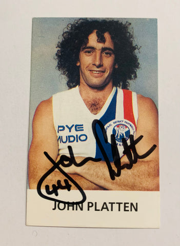 1984 AFL Big Ben Signed John PLATTEN SANFL  Pre-AFL ROOKIE auto rare