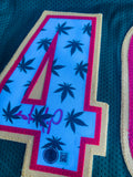 Shawn Kemp Signed Seattle Jersey AUTO Custom Kemp Cannabis