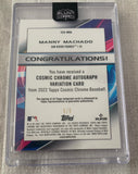 2022 Topps Cosmic Chrome Manny Machado Auto 5/5
