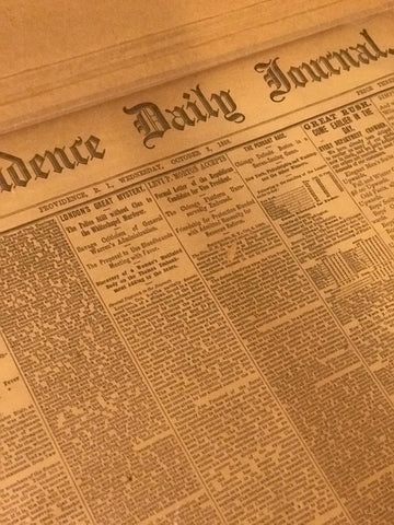 Vintage Newspaper 1888 Jack The Ripper Providence Daily Journal Original Rare