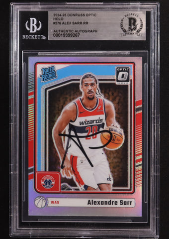 Alexandre Sarr Signed Donruss Optic Holo Rookie auto