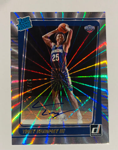 2021-22 TREY MURPHY III
32/99 AUTO PANINI
DONRUSS LASER SILVER
RATED ROOKIE RC