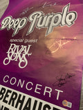 Deep purple full band Signed tour Poster With Beckett Authentication