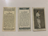 Lot Of three Vintage Donald Bradman Tobacco Cards - John Player Cards BDV 1930s