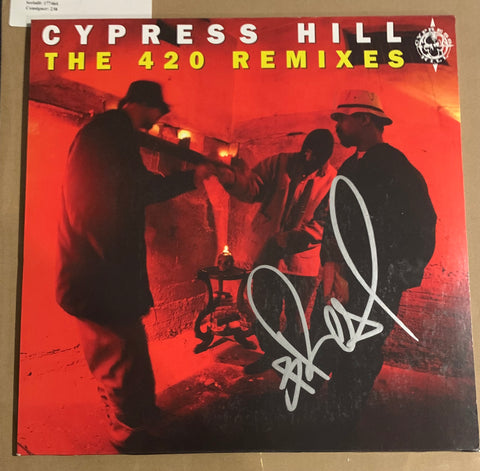B-Real Signed Cypress Hill Album Cover with vinyl