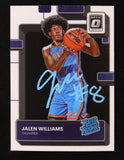 Jalen Williams Signed RC PSA Holo Rookie auto