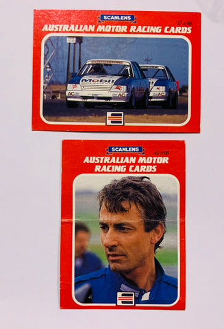 PETER BROCK 1986 Scanlens Motor Racing Rookie RC Lot x2