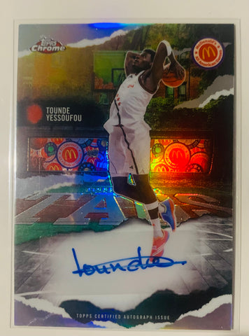 2025 Topps Chrome McDonalds All American Tounde Yessoufou Auto rc