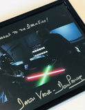 David Prowse Darth Vader Signed Featuring Large Inscription Rare Star Wars