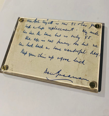 Don Bradman signed Letter