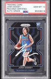 Josh Giddey Prizm Rookie Signed On Card RC PSA 10