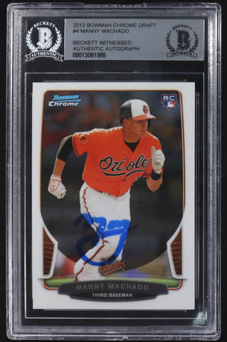 Manny Machado Signed 2013 Bowman Chrome Draft Rookie Auto