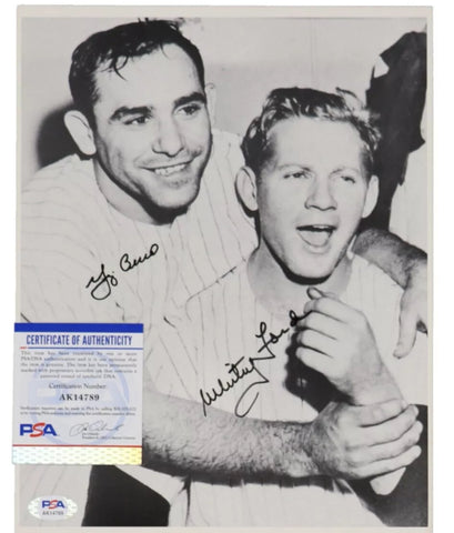 Yogi Berra and Whitey Ford signed memorabilia NY Yankees