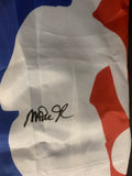 Huge 55 inch NBA Flag - Signed By Magic Johnson - Beckett witness Holo