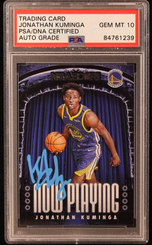 Jonathan Kuminga Signed Hoops RC PSA 10 auto